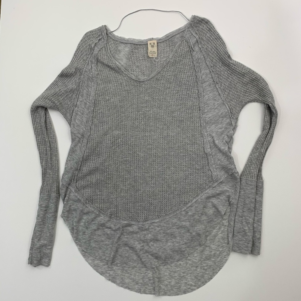 Free People S We the Free Grey thermal  tunic